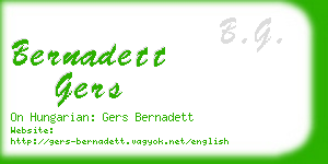 bernadett gers business card